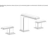 3-hole metal washbasin tap without stopper Petina