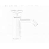 Hydroprogressive 1-hole stainless steel washbasin faucet Cuitiva