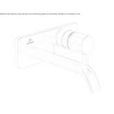 Single-lever wall-mounted washbasin faucet Decize