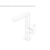 Single-lever washbasin tap with adjustable spout Ferez