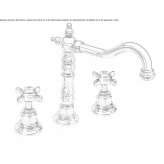 3-hole washbasin tap with individual rosettes Teresin