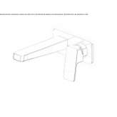 Wall-mounted washbasin tap made of brass Loiching