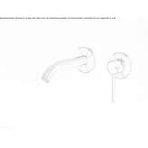 2-hole wall-mounted washbasin tap in stainless steel Emmen