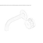Hydroprogressive wall-mounted washbasin faucet Mislata