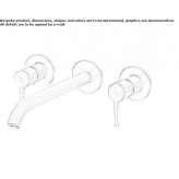 Set of 2 single taps for wall mounting Hoshcha