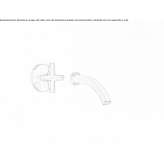 Wall-mounted hydroprogressive washbasin tap made of stainless steel Cuitiva