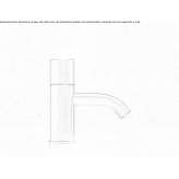 Single-lever countertop washbasin tap made of stainless steel Prees