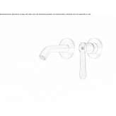 2-hole wall-mounted washbasin tap in stainless steel Tunuyan