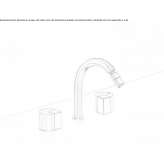 3-hole stainless steel washbasin tap with adjustable spout Schladen