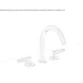 3-hole stainless steel washbasin tap with adjustable spout Golubac