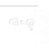 Set of 2 single wall-mounted faucets with spout Schladen