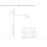 Countertop washbasin tap made of stainless steel Kuhmo