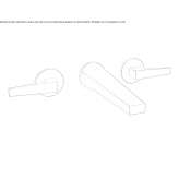 3-otworowa bateria umywalkowa ścienna Pisek