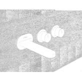 Wall-mounted washbasin tap with single rosettes without stopper Kastella