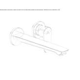 Two-hole, single-lever, wall-mounted washbasin faucet Erzurum