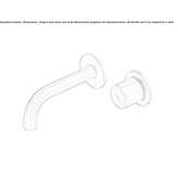 Wall-mounted washbasin tap made of stainless steel Etucuaro
