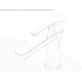 Single-lever brass countertop washbasin tap Toffen