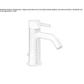 Countertop washbasin tap made of stainless steel with a cork stopper Lubian