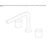 Countertop washbasin tap made of stainless steel Etucuaro