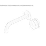 Wall-mounted single-lever washbasin tap made of stainless steel Wyee