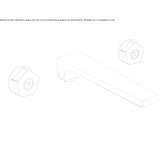 3-hole wall-mounted washbasin tap without stopper Isokyroe
