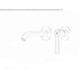 2-hole wall-mounted washbasin tap in stainless steel Tunuyan