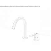 2-hole countertop washbasin tap made of stainless steel Tunuyan