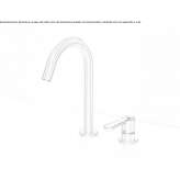 2-hole countertop washbasin tap made of stainless steel Tunuyan