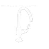 Single-lever countertop washbasin tap with cork stopper Uxheim