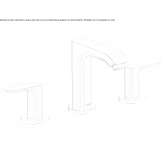 Washbasin tap with 3 holes, made of chrome-plated brass Leut
