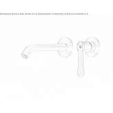 2-hole wall-mounted washbasin tap in stainless steel Tunuyan