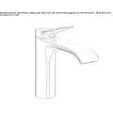 1-hole washbasin tap in chrome-plated brass Aprozi