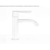 Single-lever countertop washbasin tap made of stainless steel Tunuyan