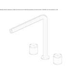 Stainless steel washbasin tap with single rosettes Etucuaro