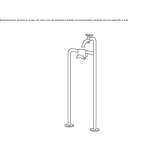 Free-standing washbasin tap made of stainless steel Ibipora