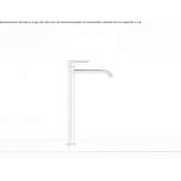 Single-lever countertop washbasin tap made of stainless steel Tunuyan