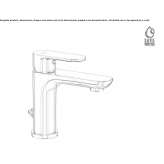Single-lever countertop washbasin tap with cork stopper Smithton
