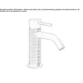 Countertop washbasin tap made of stainless steel Lubian