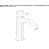 Countertop washbasin tap made of stainless steel with a cork stopper Lubian