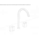 Three-hole tap with swivel spout Schladen