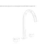 3-hole washbasin tap with a high countertop Garguera