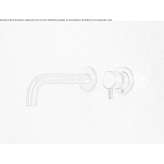 Wall-mounted single-lever washbasin tap made of stainless steel Dornava