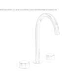 3-hole countertop washbasin tap Garguera