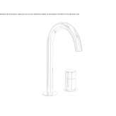 2-hole washbasin tap with high countertop Garguera