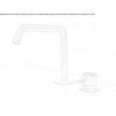 Countertop washbasin tap made of stainless steel Lipova
