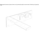 Wall-mounted washbasin tap with a plate with individual rosettes Kandira