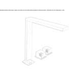 Tall countertop washbasin tap with single rosettes Kandira