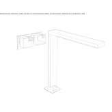 3-hole tall washbasin tap with single rosettes Kandira