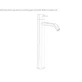 Tall, 1-hole countertop washbasin tap Worben