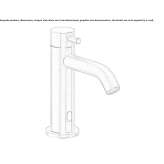 Infrared electronic washbasin faucet made of stainless steel Dualchi